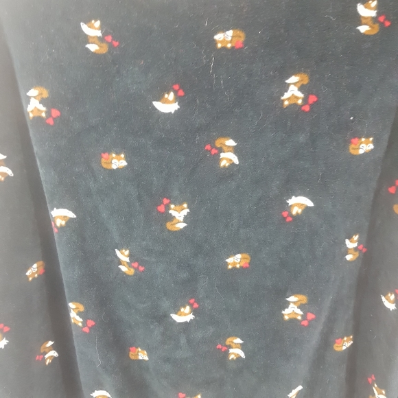 Ms. Maggie 2 Piece Velour Fox Print Pj/Pajama Short Set - Picture 2 of 11